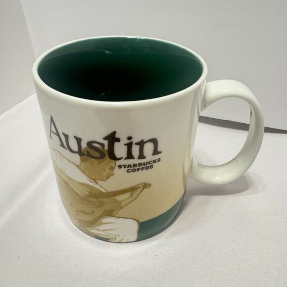 RARE 2010 STARBUCKS AUSTIN Coffee MUG Global Icon Series Texas 16 oz - Picture 1 of 4